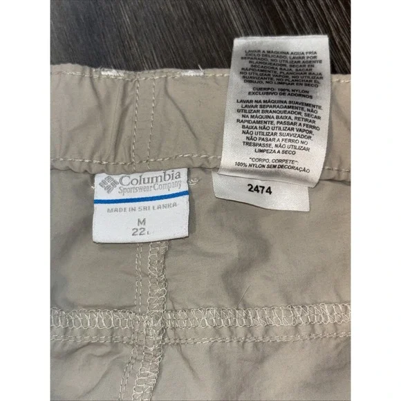 Colombia Chino Pants Size M22 Brown Omni Shade Lightweight - Picture 11 of 13